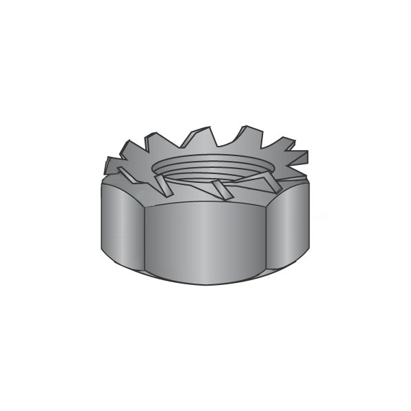 Newport Fasteners Lock Nut, #10-32, 18-8 Stainless Steel, Not Graded, Black Oxide, 0.117 in Ht, 1500 PK 630193 - main